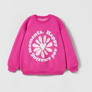 Zara Pink Graphic Sweatshirt (18-24 months)